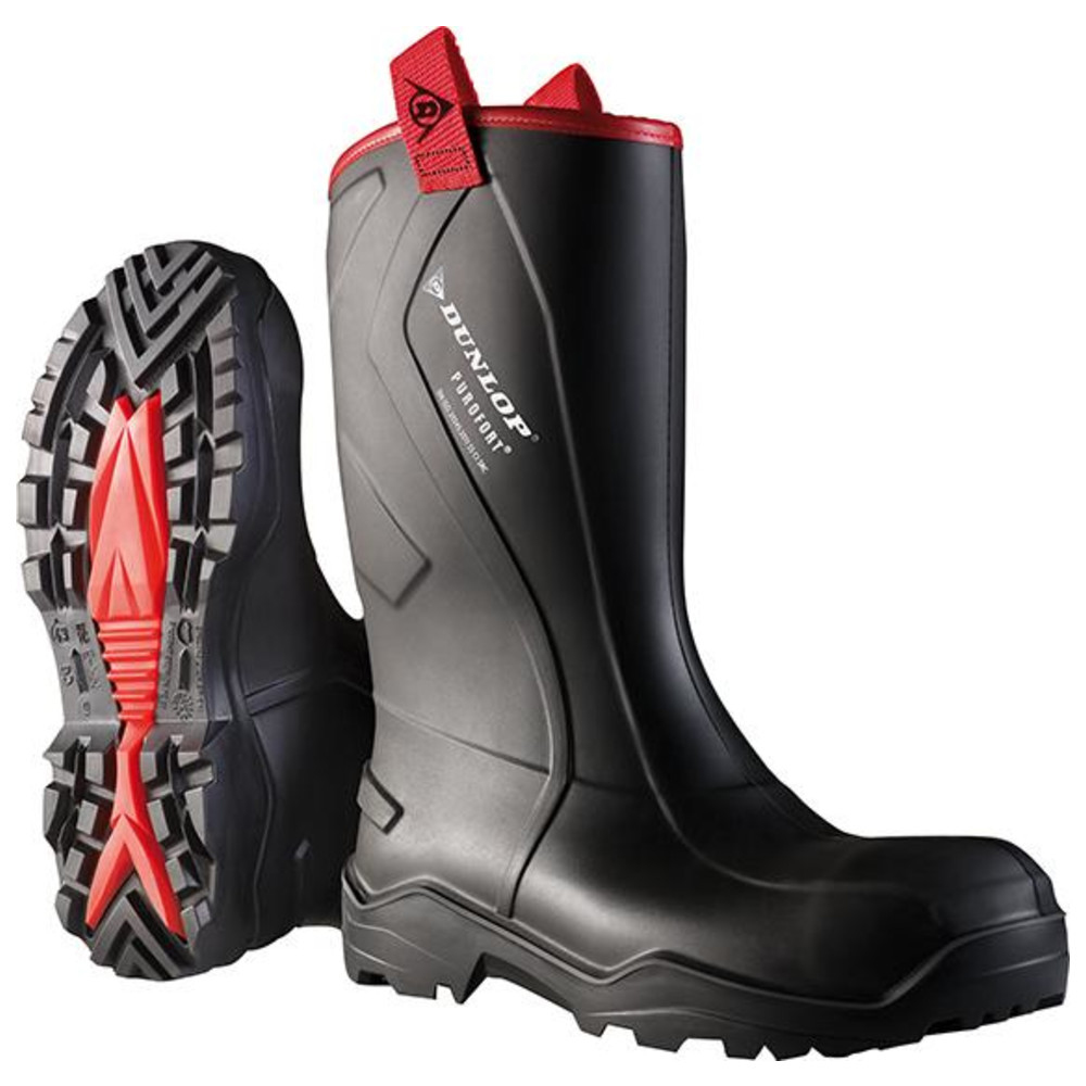 Dunlop Stiefel Purofort+ Rugged, Gr. 48, schwarz
