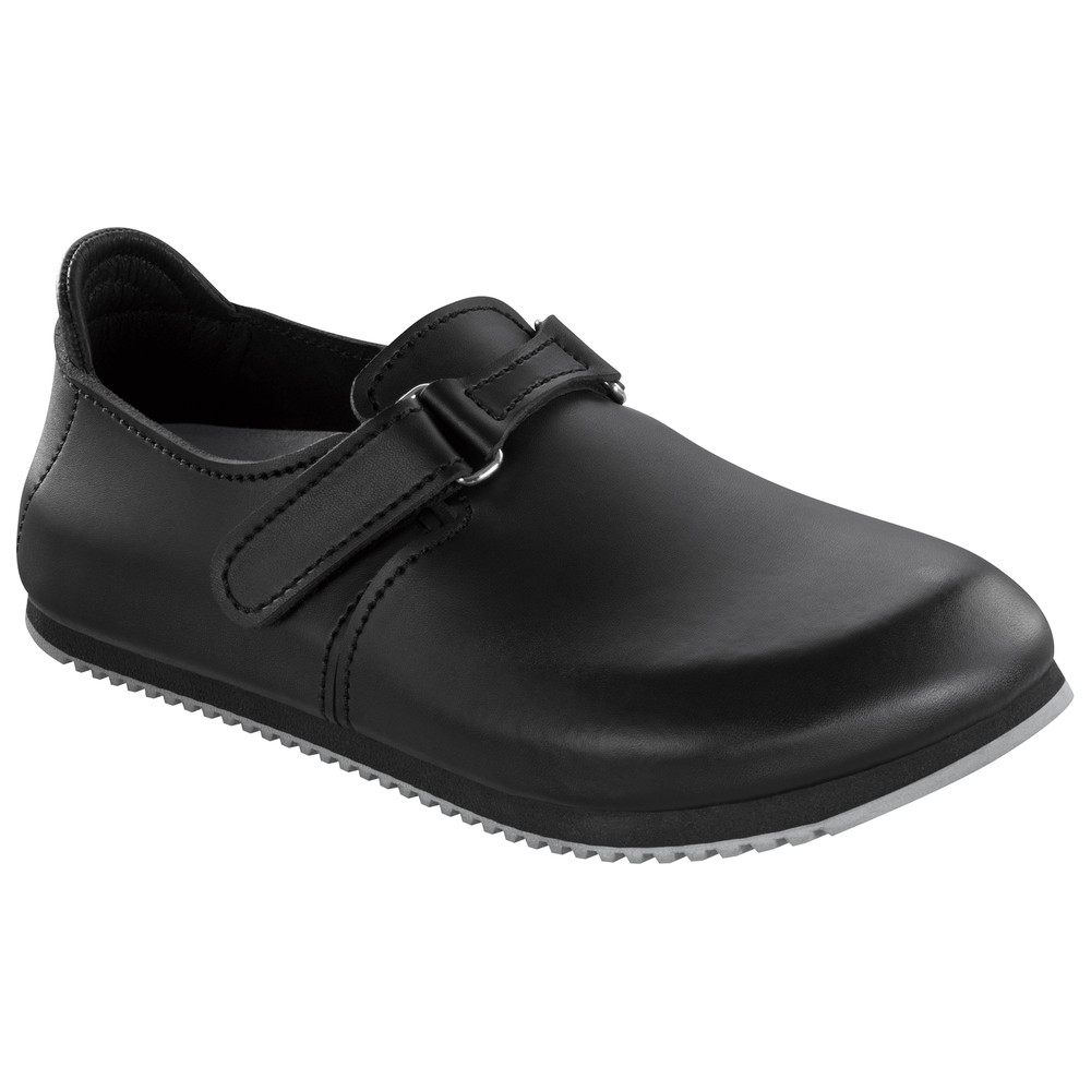 Birkenstock Clog Linz Superlauf, Naturleder, schwarz, normal, Größe 37